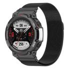 For Huami Amazfit T-Rex 2 Milan Stainless Steel Watch Band(Black) - 1