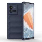 For vivo iQOO 10 Pro 5G Magic Shield TPU + Flannel Phone Case(Dark Blue) - 1