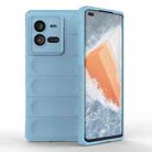 For vivo iQOO 10 Pro 5G Magic Shield TPU + Flannel Phone Case(Light Blue) - 1