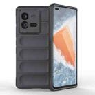 For vivo iQOO 10 Pro 5G Magic Shield TPU + Flannel Phone Case(Dark Grey) - 1