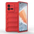 For vivo iQOO 10 Pro 5G Magic Shield TPU + Flannel Phone Case(Red) - 1
