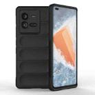 For vivo iQOO 10 Pro 5G Magic Shield TPU + Flannel Phone Case(Black) - 1