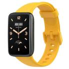 For Xiaomi Mi Band 7 Pro Solid Color Silicone Watch Band(Yellow) - 1
