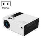 Y6 190ANSI 1024x600P LED Projector Support Screen Mirroring, US Plug(White) - 1