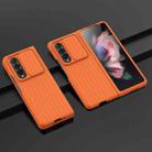 For Samsung Galaxy Z Fold3 5G Luggage Texture Shockproof Phone Case(Orange) - 1