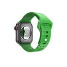 Wavy Silicone Watch Strap For Apple Watch Ultra 49mm / Series 8&7 45mm / SE 2&6&SE&5&4 44mm / 3&2&1 42mm(Green) - 1