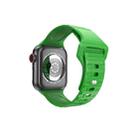 Wavy Silicone Watch Strap For Apple Watch Ultra 49mm&Watch Ultra 2 49mm / Series 9&8&7 45mm / SE 3&SE 2&6&SE&5&4 44mm / 3&2&1 42mm(Green) - 1