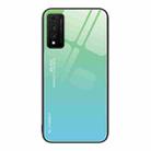 For Huawei Nzone S7 Pro 5G Gradient Color Glass Case(Green Cyan) - 1