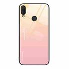 For Huawei nova 3i Gradient Color Glass Case(Yellow Pink) - 1