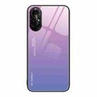 For Huawei nova 8 Pro 5G Gradient Color Glass Case(Pink Purple) - 1