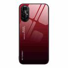For Huawei nova 8 Pro 5G Gradient Color Glass Case(Red Black) - 1