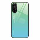 For Huawei nova 8 Pro 5G Gradient Color Glass Case(Green Cyan) - 1