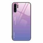 For Huawei P30 Pro Gradient Color Glass Case(Pink Purple) - 1