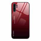 For Huawei P30 Pro Gradient Color Glass Case(Red Black) - 1