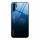 For Huawei P30 Pro Gradient Color Glass Case(Blue Black) - 1