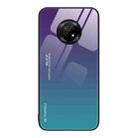 For Huawei Enjoy 20 Plus 5G Gradient Color Glass Case(Aurora Blue) - 1