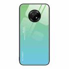 For Huawei Enjoy 20 Plus 5G Gradient Color Glass Case(Green Cyan) - 1