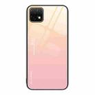 For Huawei Enjoy 20 5G Gradient Color Glass Case(Yellow Pink) - 1