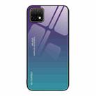 For Huawei Enjoy 20 5G Gradient Color Glass Case(Aurora Blue) - 1