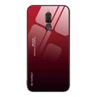 For Huawei Maimang 6 Gradient Color Glass Case(Red Black) - 1