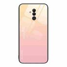 For Huawei Maimang 7 Gradient Color Glass Case(Yellow Pink) - 1