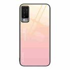 For Huawei Maimang 10 Gradient Color Glass Case(Yellow Pink) - 1