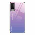 For Huawei Maimang 10 Gradient Color Glass Case(Pink Purple) - 1