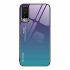 For Huawei Maimang 10 Gradient Color Glass Case(Aurora Blue) - 1
