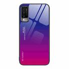 For Huawei Maimang 10 Gradient Color Glass Case(Purple Red) - 1