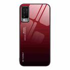 For Huawei Maimang 10 Gradient Color Glass Case(Red Black) - 1