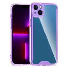 For iPhone 14 Plus Acrylic + TPU Clear Protective Phone Case (Purple) - 1