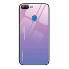 For Honor 9 Lite Gradient Color Glass Phone Case(Pink Purple) - 1