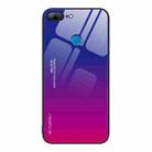 For Honor 9 Lite Gradient Color Glass Phone Case(Purple Red) - 1