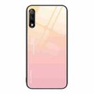 For Honor 9X Gradient Color Glass Phone Case(Yellow Pink) - 1