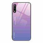 For Honor 9X Gradient Color Glass Phone Case(Pink Purple) - 1