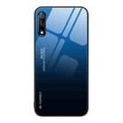 For Honor 9X Gradient Color Glass Phone Case(Blue Black) - 1