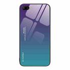 For Honor 10 Gradient Color Glass Phone Case(Aurora Blue) - 1