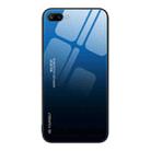 For Honor 10 Gradient Color Glass Phone Case(Blue Black) - 1