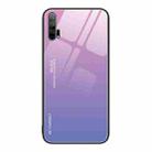 For Honor 20 Pro Gradient Color Glass Phone Case(Pink Purple) - 1