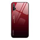 For Honor 20 Pro Gradient Color Glass Phone Case(Red Black) - 1