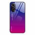 For Honor 50 SE Gradient Color Glass Phone Case(Purple Red) - 1