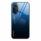 For Honor 50 SE Gradient Color Glass Phone Case(Blue Black) - 1