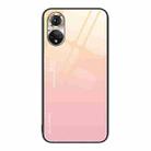 For Honor 50 Gradient Color Glass Phone Case(Yellow Pink) - 1