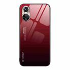 For Honor 50 Gradient Color Glass Phone Case(Red Black) - 1