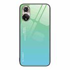 For Honor 50 Gradient Color Glass Phone Case(Green Cyan) - 1