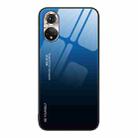 For Honor 50 Gradient Color Glass Phone Case(Blue Black) - 1