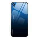 For Honor Play 3e Gradient Color Glass Phone Case(Blue Black) - 1