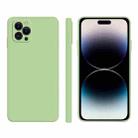 For iPhone 14 Pro Max Imitation Liquid Silicone Phone Case (Matcha Green) - 1