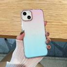 For iPhone 13 Pro Max Glitter Gradient TPU Phone Case (Blue Pink) - 1