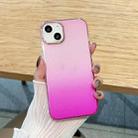 For iPhone 13 Pro Glitter Gradient TPU Phone Case (Rose Red Pink) - 1